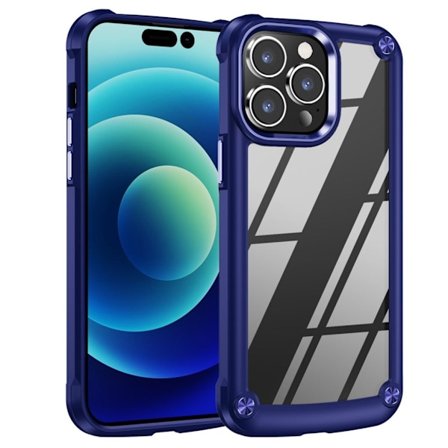 Elektropläterat iPhone 15 Pro Max skal - Blått