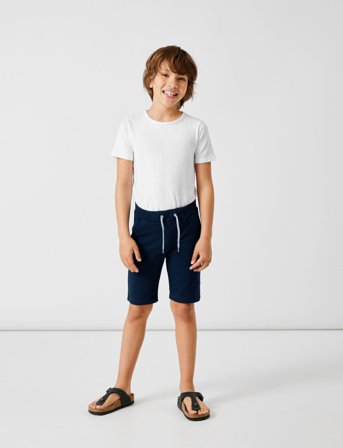 name it Nkmvermo Long Swe Shorts Unb F Noos - Navy - 158