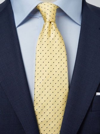 John Henric Men's Yellow Dot Tie Size 8