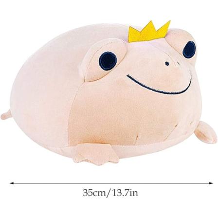 Myk frosj plysjleker, søt frosj plysjleke, rosa, 35 cm