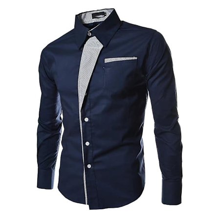 Herr formell Button-down skjorta Business Shirt Toppar
