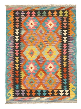 Small Kilim Afghan Old Style Rug 124X169 Wool