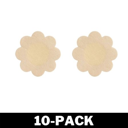Selvklebende Blomsterformede Nipple Covers Beige