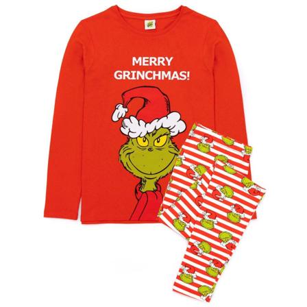 The Grinch Dam/Dam Jul Pyjamas et Röd/Grön/Vit Red/Green/White S