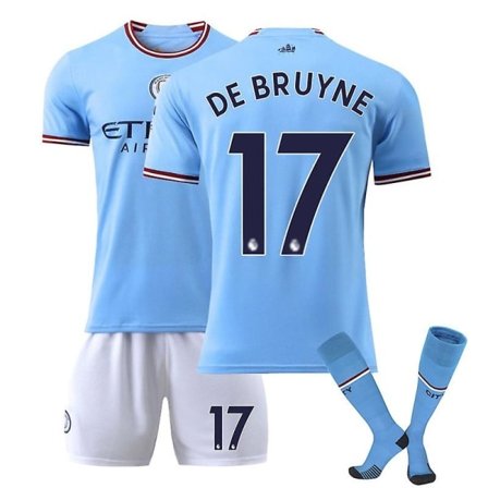 IC Manchester City drakt 22-23 Fotballdrakt Mci drakt zV DE BRUYNE 17 Barn 20(110-120)