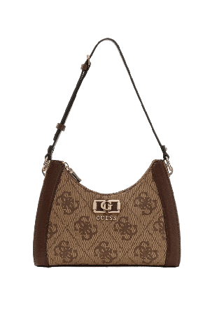 Guess KARNILLA LOGO SHOULDER BAG Handväskor Dam Brun ONESIZE
