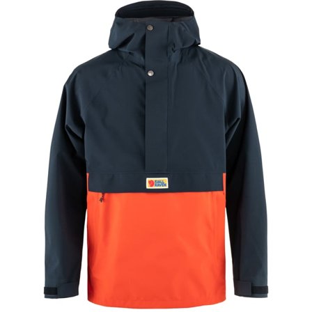 Fjällräven Men's Vardag Hydratic Anorak in Dark Navy/Flame Orange/Orange | Size: 2XL