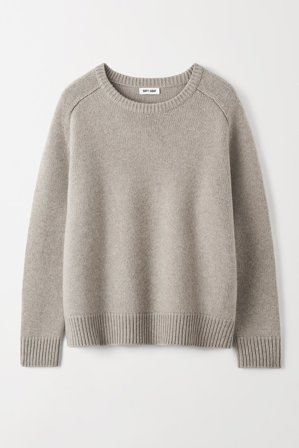 Soft Goat - Chunky Boyfriend Crewneck - XS - Greige
