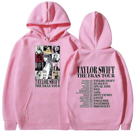{xjxj} Unisex Taylor Swift Time Journey Hettegenser Casual Skjorte - rosa
