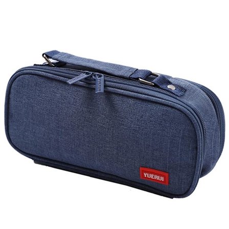 Pencil Case Big Capacity Grip Handle Canvas Easy Carry Pencil Pen Storage Bag For School
