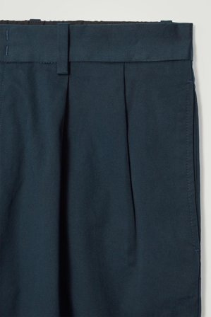COS Men's Pantaloni Affusolati In Cotone Con Pieghe in Blu