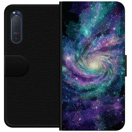 Yhteensopiva Lompakkokotelo Sony Xperia 5 II Koristeellinen itämainen lyhty, jossa puolikuu ja tähdet lämpimässä kullanhohtoisessa yöympäristö