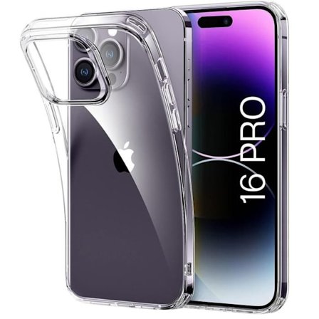 TPU-skal till iPhone 16 PRO - Transparent silikongel Ultratunt mjukt skydd Phonillico