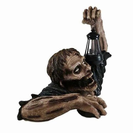 Halloween Have Dekorationer Skulptur Horror Zombie Lanterne Resin Håndværk Dekoration