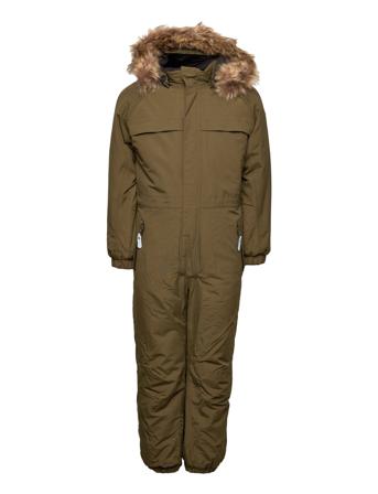 Coverall W.fake Fur-Af 20.000 Green Color Kids