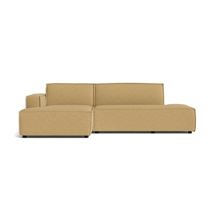 Lyon chaiselong sofa, venstrevendt open end - Puente Gul - Stor hjørnesofa med chaiselong - 278x160x78cm - Komfort og stil