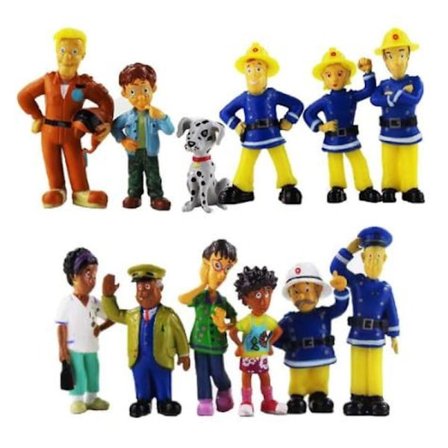 Brannmann Sam figurer, 12-pakning