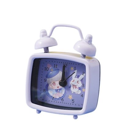 Mini lille vækkeur, simpelt kreativt ur til børn drenge og piger, egnet til natbordsvækkeur i elevrum