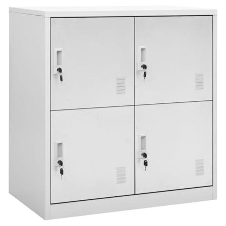 Vidaxl Förvaringsskåp 5 St Ljusgrå 90x45x92,5 Cm Stål Grå