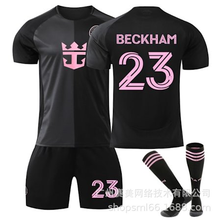 25-26 Miami udebanetrøje nr. 10 Messi trøje nr. 9 Suarez 23 Beckham børne- og voksenfodbolduniform
