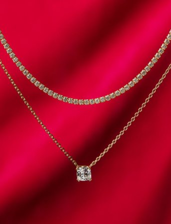 Marmara Sterling Goldplated Tennis Necklace - Gold - ONE SIZE 38 cm