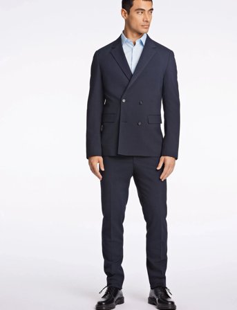 Lindbergh Plain Db Mens Suit - Normal Length - Navy - 48