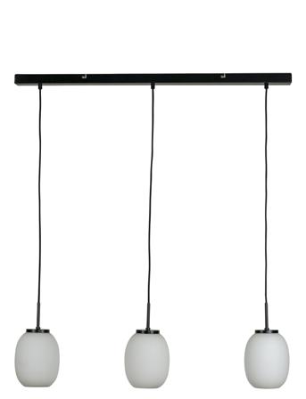 Dl39 Long Table Pendant Opal/ Black Home Lighting Lamps Ceiling Lamps Pendant Lamps Monivärinen/Kuvioitu Dyberg Larsen