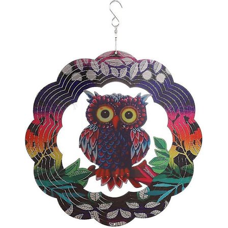 Vindklokker med krok for utendørs dynamisk rustfritt stål metallplate for hage balkong dekorasjoner hengende kunst ornament