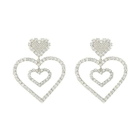 Alessandra Rich, Earrings Grijs, Dames, Maat:ONE Size