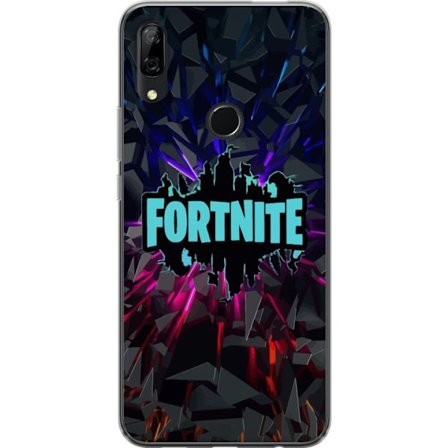 Kompatibelt Mobildeksel til Huawei Huawei P Smart Z Inspirert spilllogo design med eksplosive former, neonlys og dynamisk energi for moderne spillerom