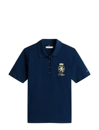 Gold Crest Reg Ss Polo Navy Tommy Hilfiger