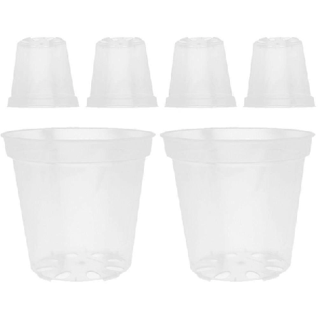 6 kpl Orkidearuukkuja Rei'illä Muoviset Kukkaruukut Kirkkaat Orkidean Istutusruukut Hengittävät Kasviruukut