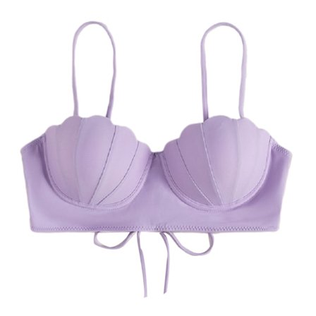 Dam Bikinitopp Push Up Swim Top Bygel Baddräkt Topp Vadderad baddräkt endast Lila