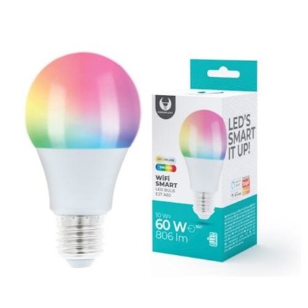 FOREVER LED Smart RGB E27 Wifi Glödlampa 10W/60W, 806lm