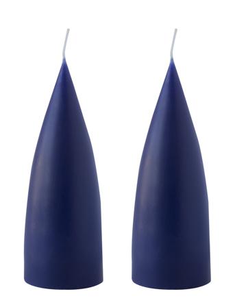 Hand Dipped C -Shaped Candles, 2 Pack Home Decoration Candles Block Candles Sininen Kunstindustrien