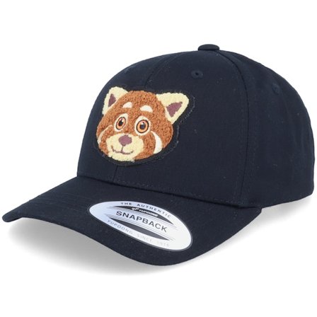 Kiddo Cap - Schwarz Adjustable Cap - Red Panda Chenille Patch Black Adjustable @ Hatstore