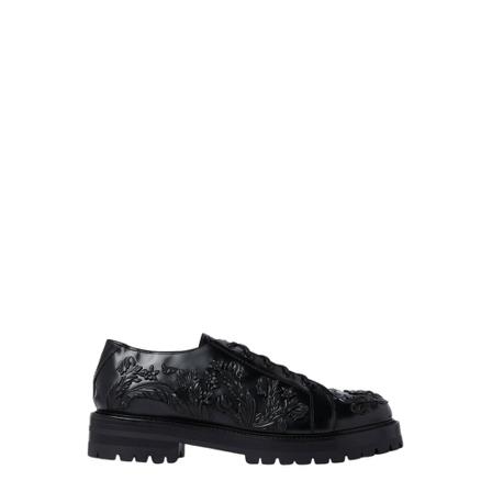 Versace, Laced Shoes Zwart, Heren, Maat:44 EU