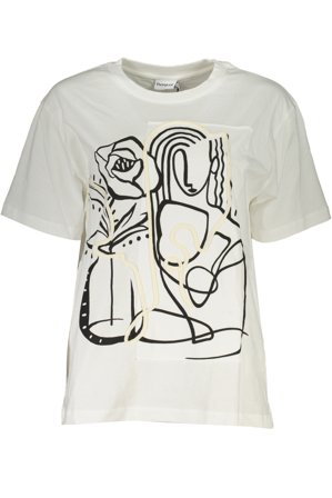 Desigual T-shirt Maniche Corte Donna Bianco