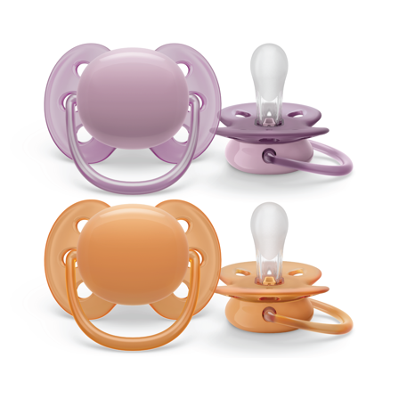 Philips Avent Ultra Soft Smokk, 6-18 mnd, lilla/oransje, 2 stk.