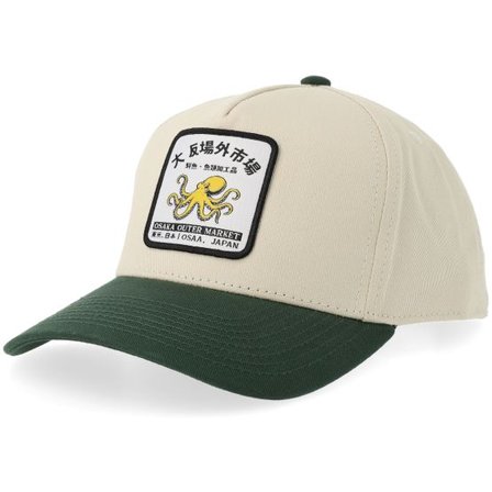 Yapan - Beige adjustable Keps - Osaka Outer Market Stone/Forest Green A-frame Adjustable @ Hatstore