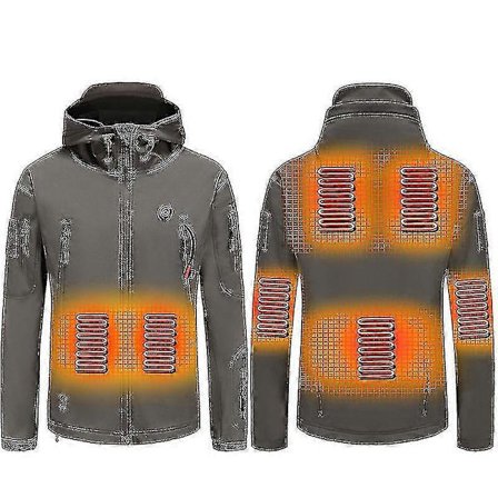 Oppvarmet jakke, vanntett vinter utendørs oppvarmet jakke varmende jakke kåpe