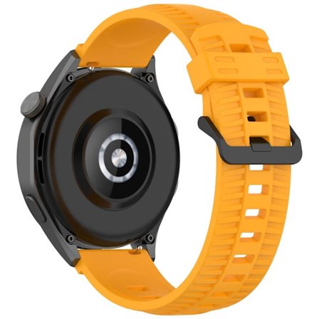 Huawei Watch 4 / 4 Pro / GT 4 46 mm silikonklokkerem 22 mm armbånd med dekkstruktur - Gul