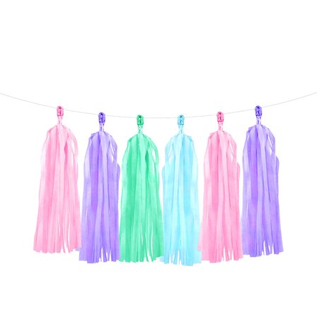 Guirlande med Kvaster Pastel