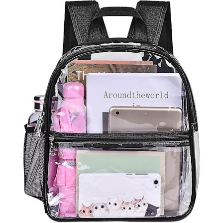 Gennemsigtig mini-rygsæk, stadiongodkendt, vandtæt