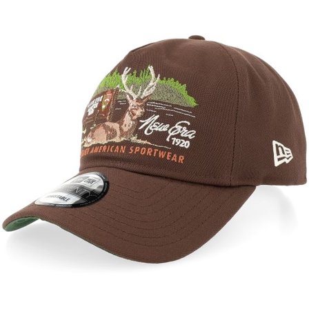 New Era - Brun adjustable Keps - Outdoor Graphic 9TWENTY Brown A-Frame Adjustable @ Hatstore