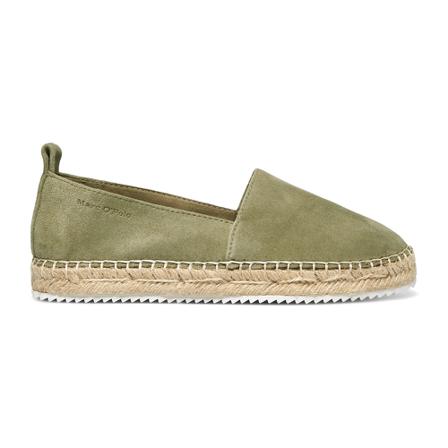 Marc O'Polo, Espadrilles Groen, Dames, Maat:36 EU,leer,gevlochten