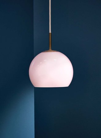 Ball taklampe Ø18 - light pink