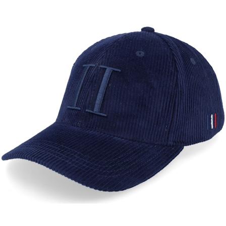Les Deux - Blå adjustable Caps - Encore Corduroy Cap Dark Navy Adjustable @ Hatstore