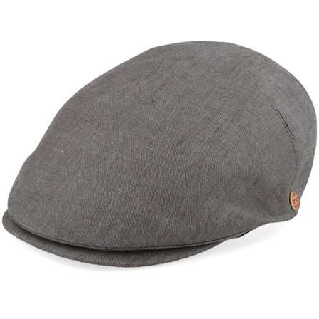 Mayser - Bruin flatcap Cap - Sidney Linen Brown Gem Flat Cap @ Hatstore