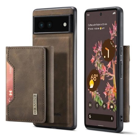 DG.MING Google Pixel 7 Plånboksfodral M2 2IN1 - Mörkbrun